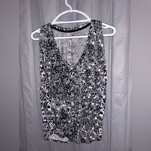 LARGE Snake Skin Animal Print V-neck Tank Top Shirt